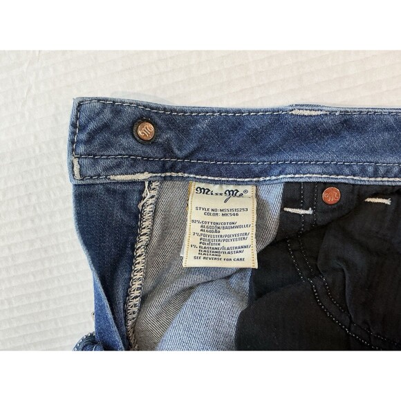 Miss Me Jeans Skinny Mid Rise Size 31 inch Distressed 28 Inseam - Picture 4 of 6